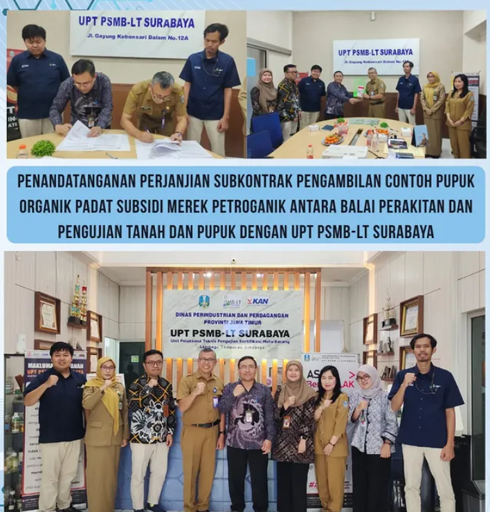 Kerja sama pengambilan contoh pupuk organik Petroganik