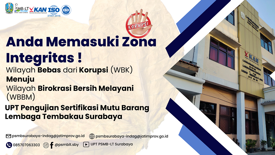 Zona Integritas UPT PSMB-LT Surabaya