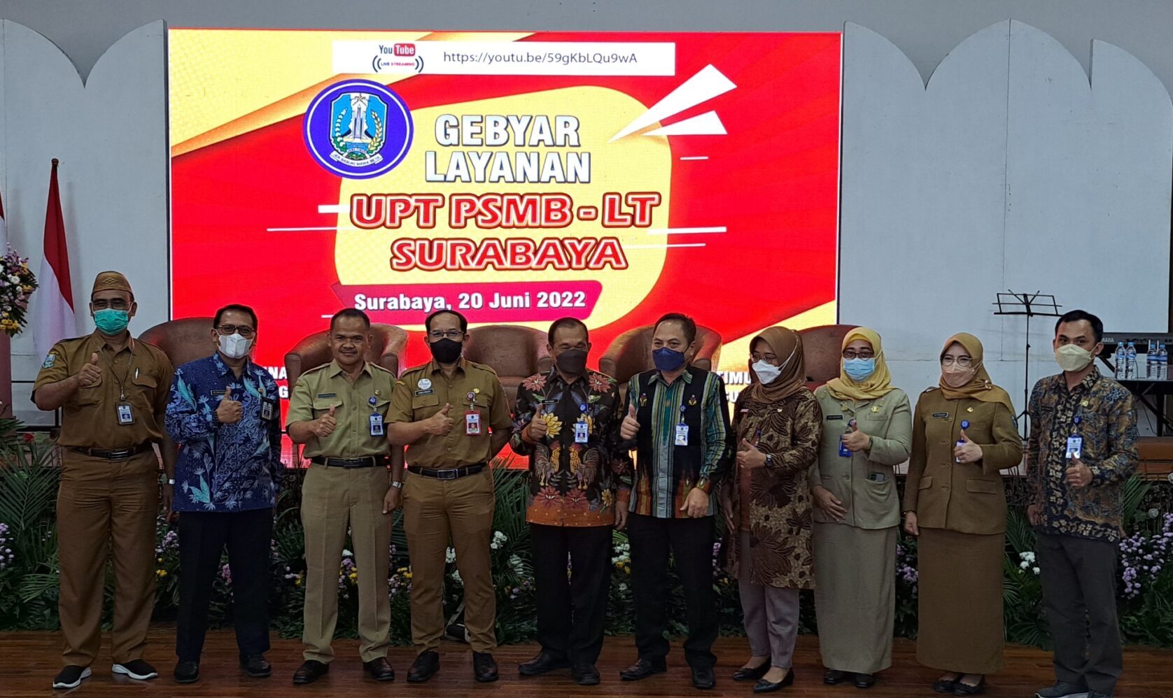 Kepala UPT PSMB-LT Surabaya dan para Pejabat Eselon III Disperindag Jatim